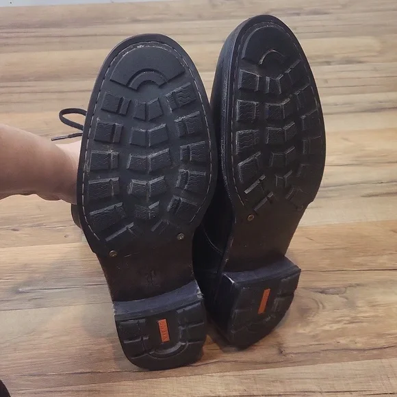 COLE HAAN Nike Air Black Leather Military Boot - O11062 - Picture 9 of 15